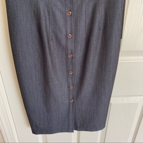 Calvin Klein Denim Puff-Sleeve Sheath Dress in Blue Size 6P - Picture 7 of 13